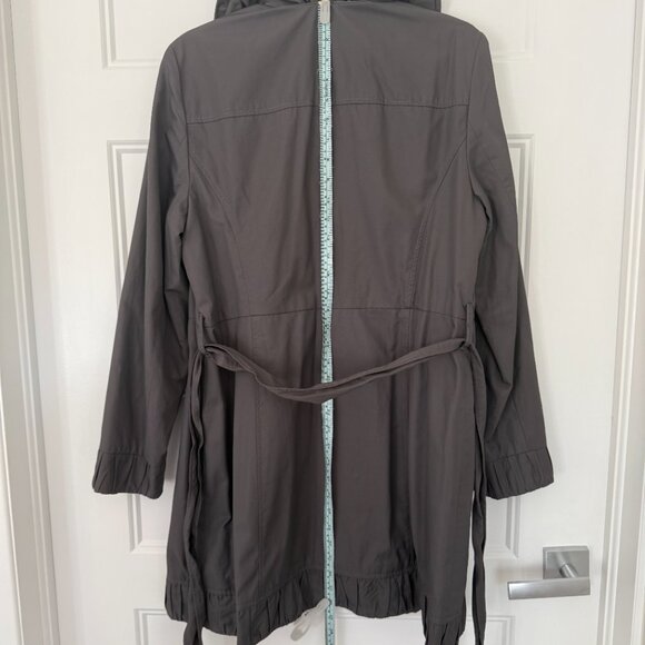 INC - Grey Belted Jacket with Ruffle detail - Size L - Picture 10 of 15